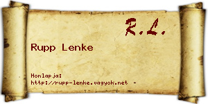 Rupp Lenke névjegykártya